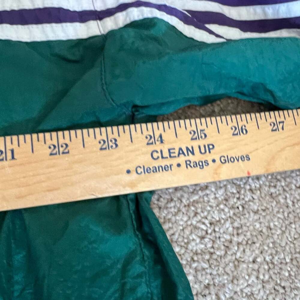 Vintage 90s Adidas Color Block Nylon Full Zip Track Jacket Purple Green XL - Picture 7 of 7